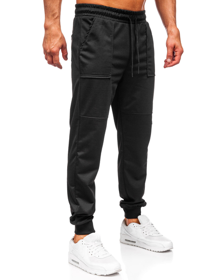 Pantaloni de trening joggers negri Bolf JX6365