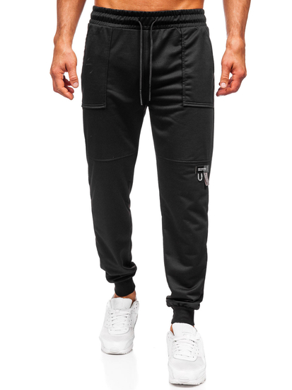 Pantaloni de trening joggers negri Bolf JX6365