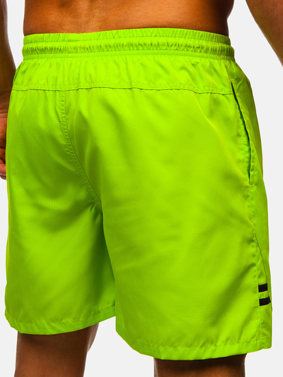 Pantaloni scurți de baie bărbătești verde neon Bolf QD29