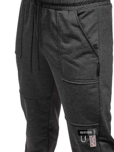 Pantaloni de trening joggers gri-antracit Bolf JX6365