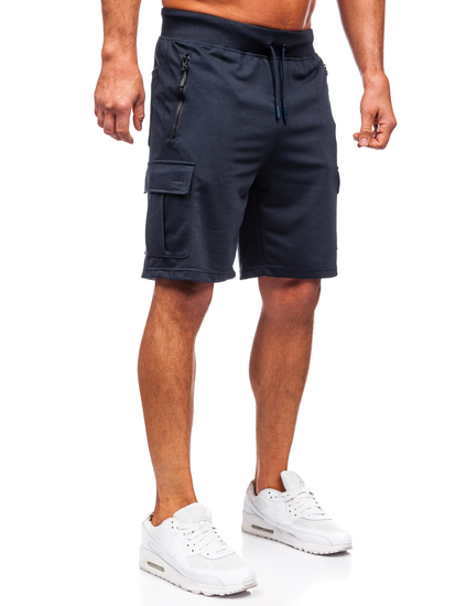 Pantaloni scurți de trening de luptă pentru bărbați bleumarin Bolf 8K1503