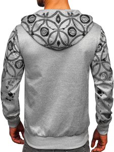 Hanorac gri cu fermoar Bolf 27B8122