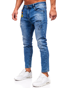 Blugi pentru bărbați, slim fit, bleumarin, Bolf TF251