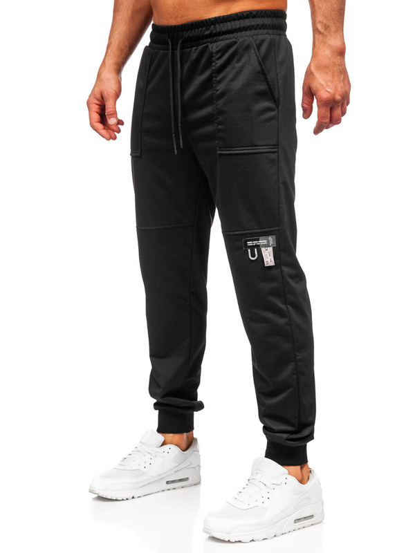 Pantaloni de trening joggers negri Bolf JX6365
