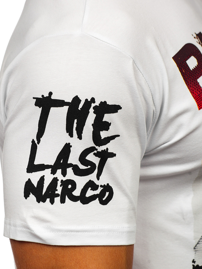 Tricou alb cu aplicații Bolf 192378