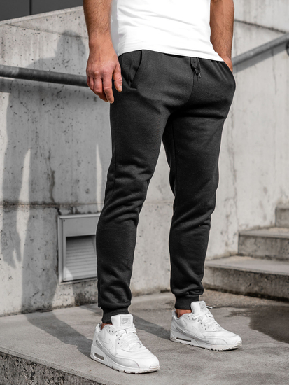 Pantaloni joggers negri Bolf CK01