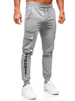  Pantaloni joggers cargo călduroși gri Bolf HW2357