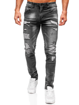 Blugi pentru bărbați, negri, slim fit, Bolf MP0156N