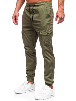 Joggeri din material kaki Pantaloni cargo pentru bărbați Bolf 384