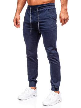 Pantaloni de jogging din țesătură bleumarin pentru bărbați de la Bolf KA6792