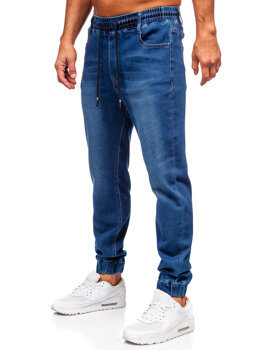 Pantaloni de jogging pentru bărbați, albastru bleumarin, Bolf 8152