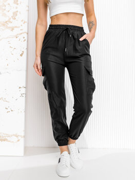 Pantaloni de trening joggers negri dame Bolf W7866