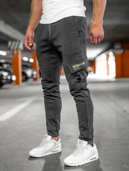 Pantaloni joggers cargo călduroși grafit Bolf HW2173