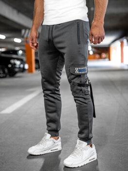 Pantaloni joggers cargo grafit Bolf HW2206