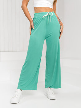 Pantaloni largi verzi dame Bolf W7956