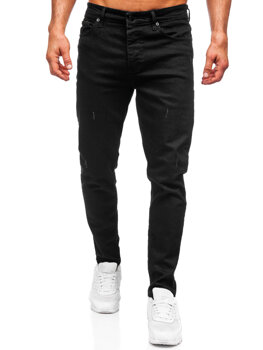 Pantaloni negri pentru bărbați, blugi slim fit Bolf 6495