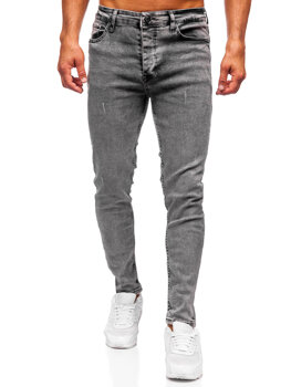 Pantaloni negri pentru bărbați, blugi slim fit Bolf 6512