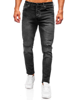 Pantaloni negri pentru bărbați, blugi slim fit Bolf 6526