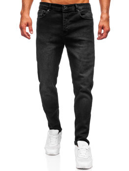 Pantaloni negri pentru bărbați, blugi slim fit Bolf 6588