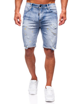 Pantaloni scurți albaștri din denim pentru bărbați Bolf MP0263BC