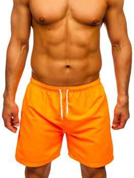 Pantaloni scurți de înot portocalii pentru bărbați de la Bolf HN101