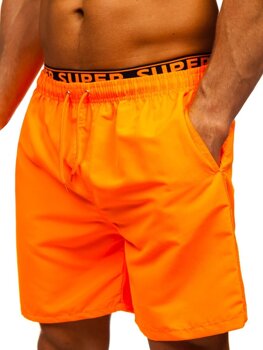 Pantaloni scurți de înot portocalii pentru bărbați de la Bolf HN122