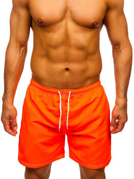 Pantaloni scurți de înot portocaliu închis pentru bărbați Bolf HN101