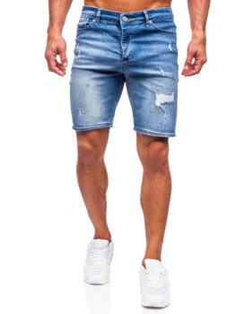 Pantaloni scurți din denim bleumarin Bolf 0458