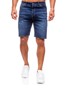 Pantaloni scurți din denim bleumarin Bolf 5820