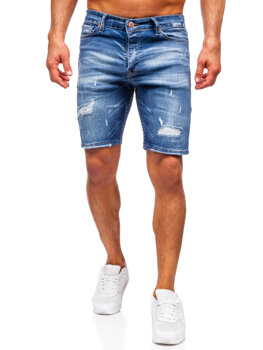 Pantaloni scurți din denim bleumarin pentru bărbați Bolf 0588