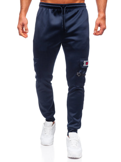  Pantaloni joggers cargo călduroși bleumarin Bolf HW2206