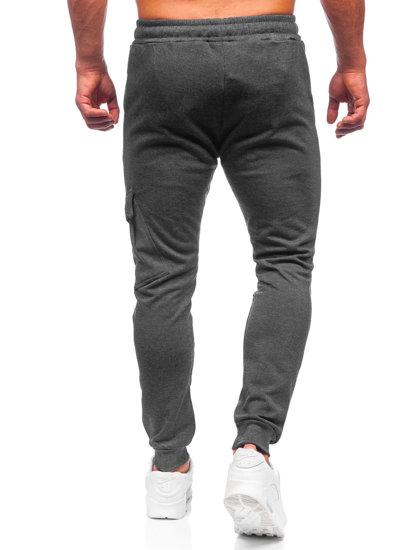  Pantaloni joggers cargo călduroși grafit Bolf HW2173