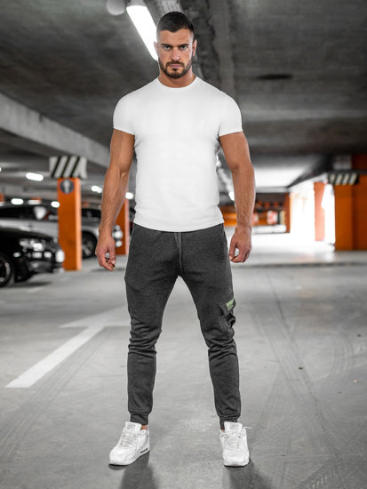  Pantaloni joggers cargo călduroși grafit Bolf HW2173