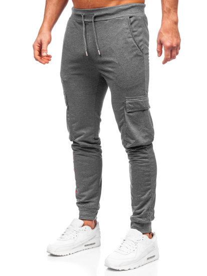  Pantaloni joggers cargo călduroși grafit Bolf HW2357