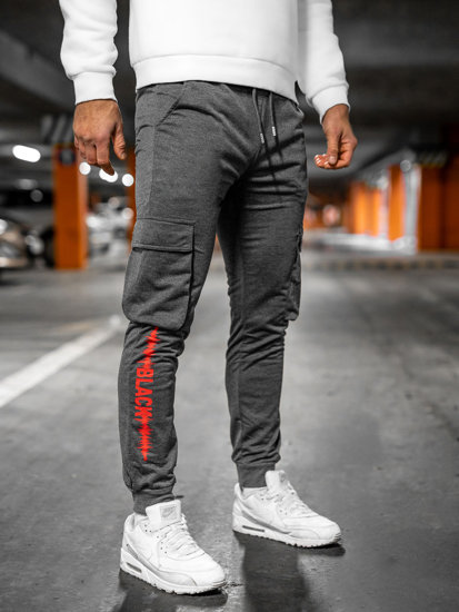  Pantaloni joggers cargo călduroși grafit Bolf HW2357