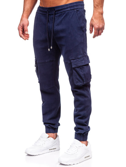 Blugi cargo joggers bleumarin Bolf MP0105BS