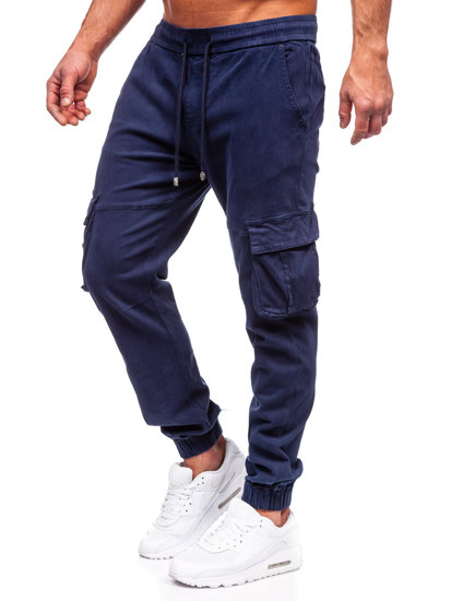 Blugi cargo joggers bleumarin Bolf MP0105BS