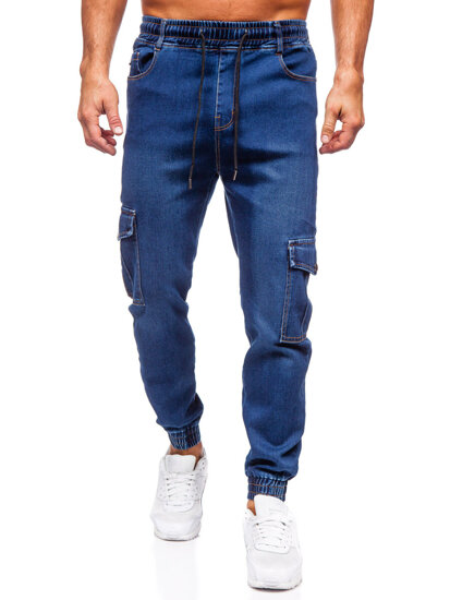 Blugi joggers cargo bleumarin Bolf 8101