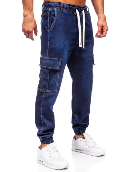 Blugi joggers cargo bleumarin Bolf 8113