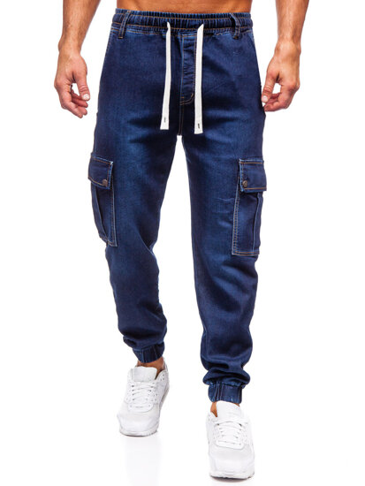 Blugi joggers cargo bleumarin Bolf 8113