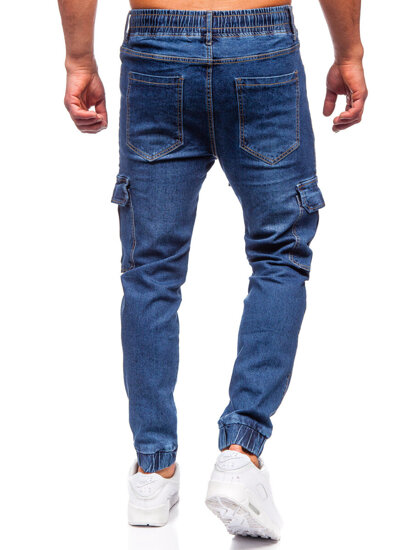 Blugi joggers cargo bleumarin Bolf 8118