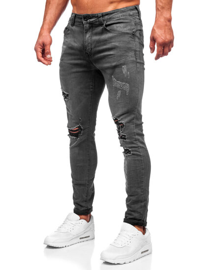 Blugi negri slim fit Bolf KS2081A