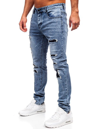 Blugi pentru bărbați albastru slim fit Bolf MP0153B