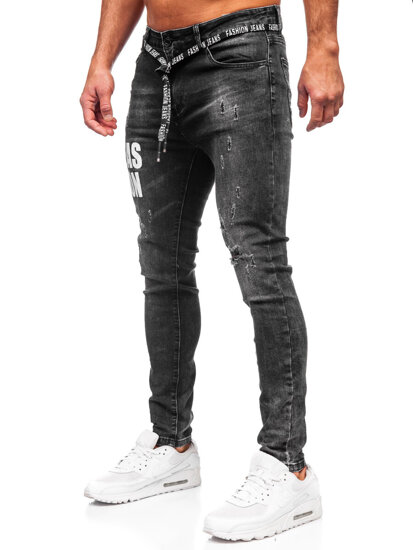 Blugi pentru bărbați slim fit Bolf TF277 negri