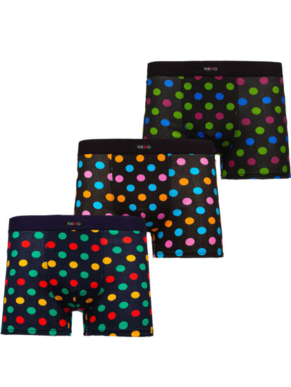 Boxeri din bumbac multicolor Bolf 1BE754-3P 3 PACK