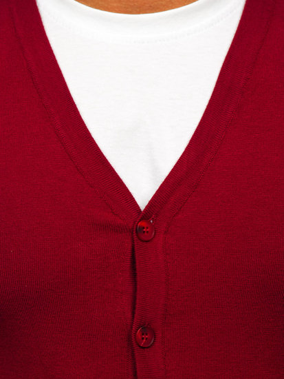 Cardigan cu fermoar bordo Bolf MM6006