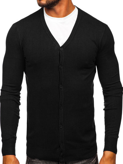 Cardigan cu fermoar negru Bolf MM6006