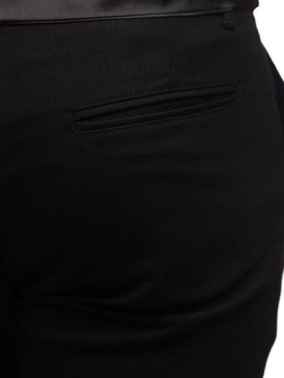 Compleu negru vestă și pantaloni Bolf 0014