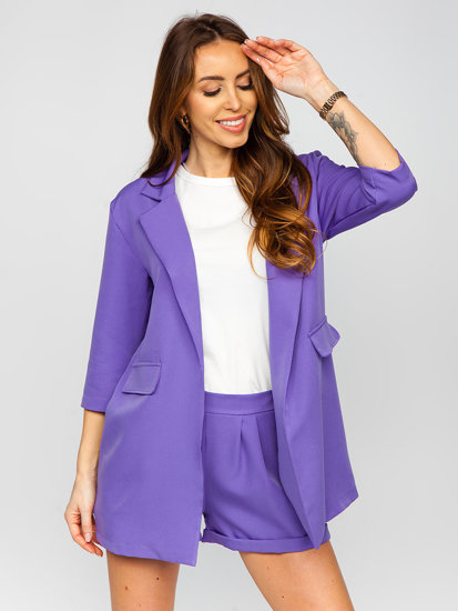 Costum elegant de vară violet dame 8895