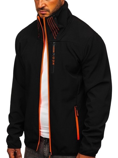 Geacă bărbați softshell neagră Bolf KS2185